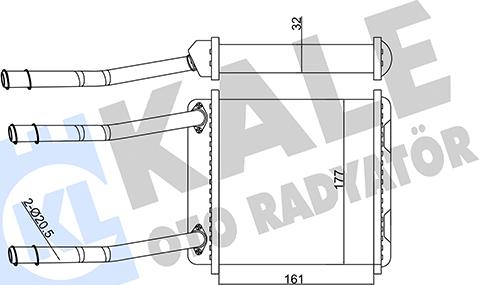 KALE OTO RADYATÖR 347085 - Heat Exchanger, interior heating car-mod.net