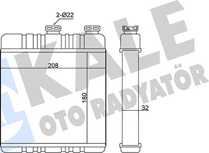 KALE OTO RADYATÖR 347115 - Heat Exchanger, interior heating car-mod.net