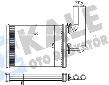 KALE OTO RADYATÖR 347360 - Heat Exchanger, interior heating car-mod.net