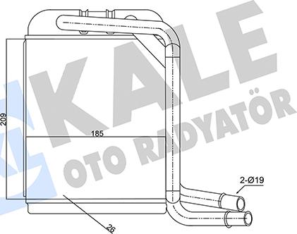 KALE OTO RADYATÖR 347380 - Heat Exchanger, interior heating car-mod.net
