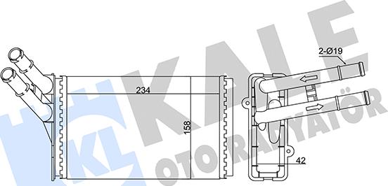 KALE OTO RADYATÖR 347370 - Heat Exchanger, interior heating car-mod.net