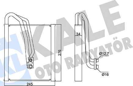KALE OTO RADYATÖR 359855 - Evaporator, air conditioning car-mod.net