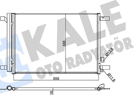 KALE OTO RADYATÖR 354020 - Condenser, air conditioning car-mod.net