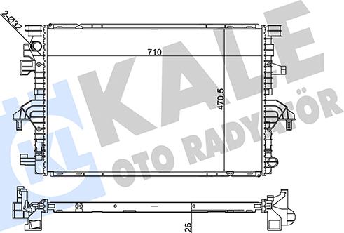 KALE OTO RADYATÖR 355905 - Radiator, engine cooling car-mod.net