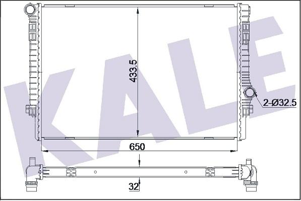 KALE OTO RADYATÖR 355515 - Radiator, engine cooling car-mod.net