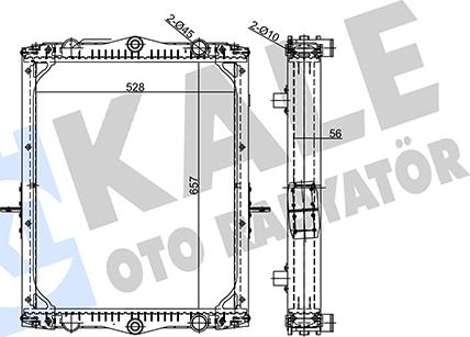 KALE OTO RADYATÖR 355690 - Radiator, engine cooling car-mod.net