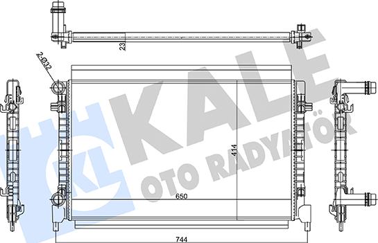 KALE OTO RADYATÖR 355680 - Radiator, engine cooling car-mod.net