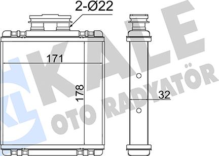 KALE OTO RADYATÖR 355245 - Heat Exchanger, interior heating car-mod.net