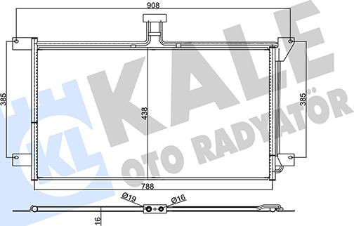 KALE OTO RADYATÖR 355730 - Condenser, air conditioning car-mod.net