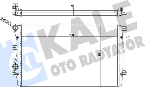 KALE OTO RADYATÖR 356925 - Radiator, engine cooling car-mod.net