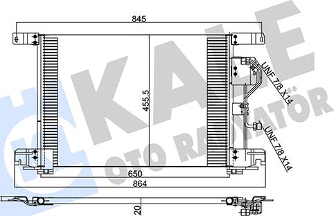 KALE OTO RADYATÖR 350420 - Condenser, air conditioning car-mod.net
