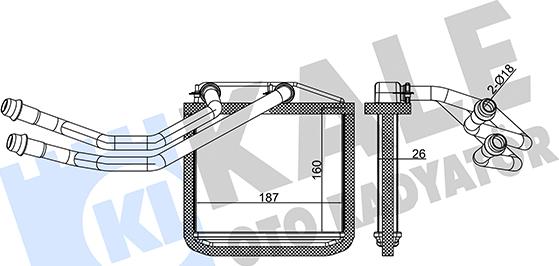 KALE OTO RADYATÖR 350515 - Heat Exchanger, interior heating car-mod.net