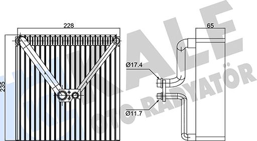 KALE OTO RADYATÖR 350095 - Evaporator, air conditioning car-mod.net