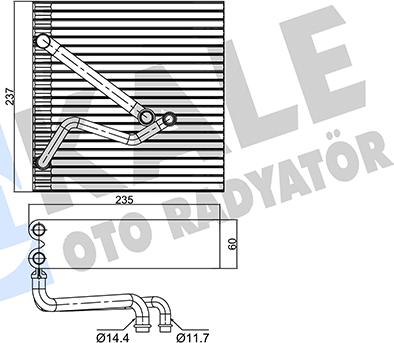 KALE OTO RADYATÖR 350090 - Evaporator, air conditioning car-mod.net