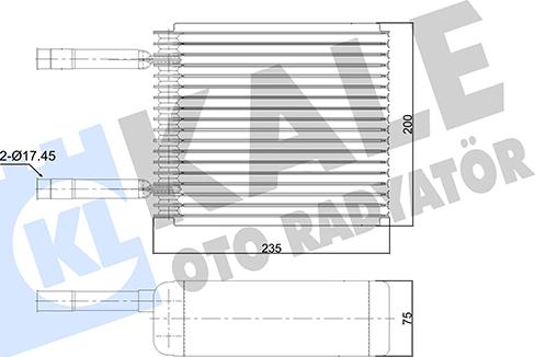 KALE OTO RADYATÖR 350015 - Evaporator, air conditioning car-mod.net