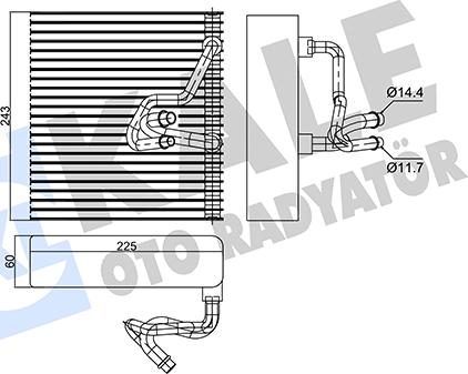 KALE OTO RADYATÖR 350035 - Evaporator, air conditioning car-mod.net