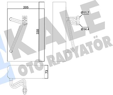 KALE OTO RADYATÖR 350030 - Evaporator, air conditioning car-mod.net