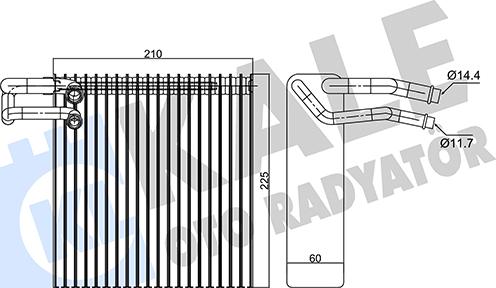 KALE OTO RADYATÖR 350075 - Evaporator, air conditioning car-mod.net