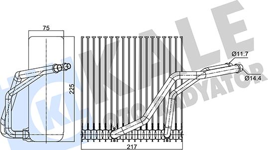 KALE OTO RADYATÖR 350145 - Evaporator, air conditioning car-mod.net