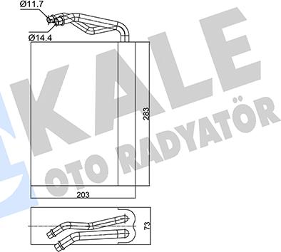 KALE OTO RADYATÖR 350125 - Evaporator, air conditioning car-mod.net