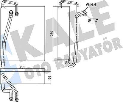 KALE OTO RADYATÖR 350120 - Evaporator, air conditioning car-mod.net