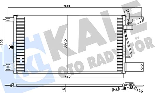 KALE OTO RADYATÖR 350390 - Condenser, air conditioning car-mod.net