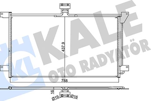 KALE OTO RADYATÖR 350380 - Condenser, air conditioning car-mod.net