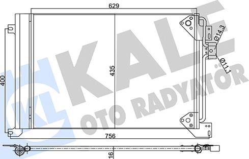 KALE OTO RADYATÖR 350335 - Condenser, air conditioning car-mod.net