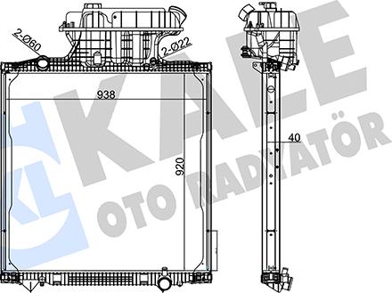 KALE OTO RADYATÖR 350250 - Radiator, engine cooling car-mod.net