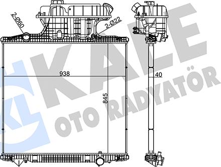 KALE OTO RADYATÖR 350265 - Radiator, engine cooling car-mod.net