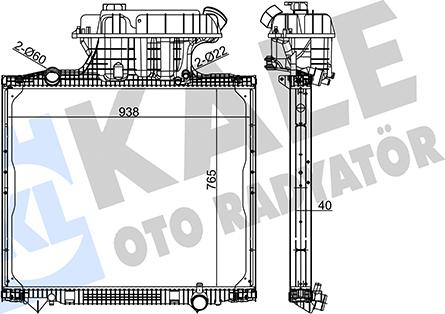 KALE OTO RADYATÖR 350260 - Radiator, engine cooling car-mod.net