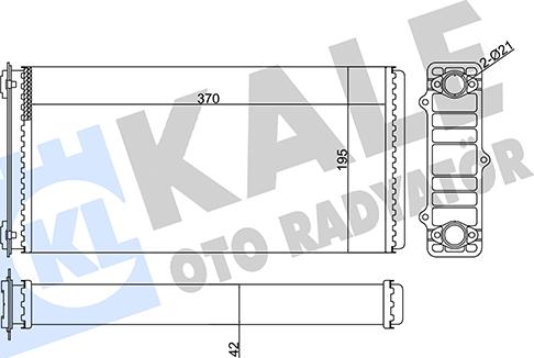 KALE OTO RADYATÖR 351690 - Heat Exchanger, interior heating car-mod.net