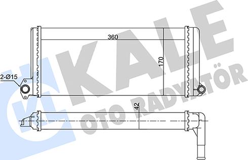 KALE OTO RADYATÖR 351750 - Heat Exchanger, interior heating car-mod.net
