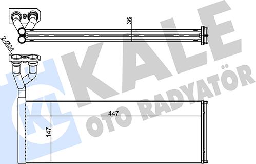 KALE OTO RADYATÖR 351705 - Heat Exchanger, interior heating car-mod.net