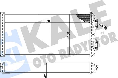 KALE OTO RADYATÖR 351735 - Heat Exchanger, interior heating car-mod.net