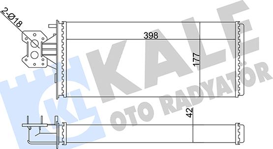 KALE OTO RADYATÖR 358570 - Heat Exchanger, interior heating car-mod.net