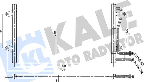 KALE OTO RADYATÖR 358050 - Condenser, air conditioning car-mod.net