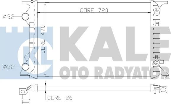 KALE OTO RADYATÖR 353400 - Radiator, engine cooling car-mod.net