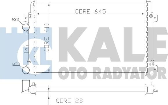 KALE OTO RADYATÖR 353500 - Radiator, engine cooling car-mod.net