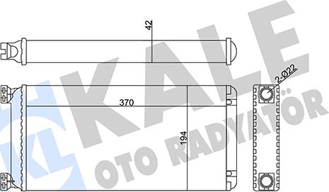 KALE OTO RADYATÖR 353855 - Heat Exchanger, interior heating car-mod.net