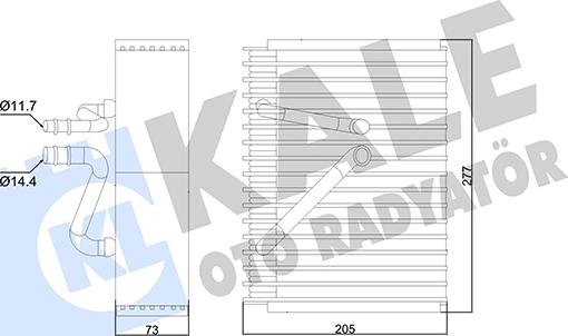 KALE OTO RADYATÖR 352965 - Evaporator, air conditioning car-mod.net