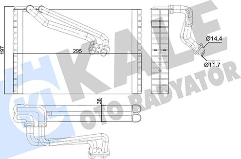 KALE OTO RADYATÖR 352975 - Evaporator, air conditioning car-mod.net