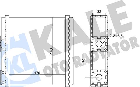 KALE OTO RADYATÖR 352065 - Heat Exchanger, interior heating car-mod.net