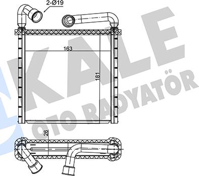 KALE OTO RADYATÖR 352180 - Heat Exchanger, interior heating car-mod.net