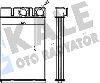 KALE OTO RADYATÖR 352130 - Heat Exchanger, interior heating car-mod.net