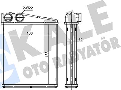 KALE OTO RADYATÖR 352125 - Heat Exchanger, interior heating car-mod.net