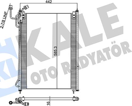 KALE OTO RADYATÖR 352855 - Condenser, air conditioning car-mod.net
