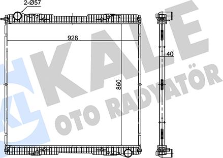 KALE OTO RADYATÖR 352825 - Radiator, engine cooling car-mod.net