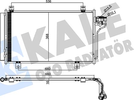 KALE OTO RADYATÖR 357975 - Condenser, air conditioning car-mod.net