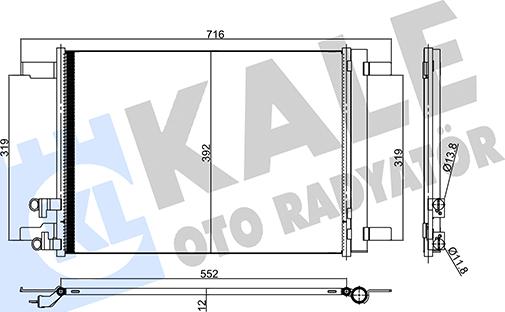 KALE OTO RADYATÖR 357395 - Condenser, air conditioning car-mod.net